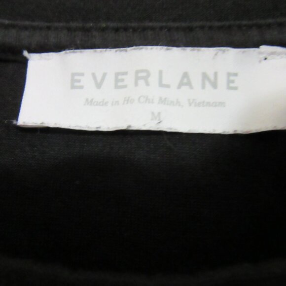 EVERLANE Black Pullover Pocket M Long Sleeve High Low Top - Picture 2 of 4